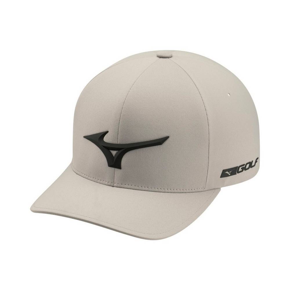 Mens Mizuno Tour Delta Fitted Hat Grey Philippines (GVHZUD265)